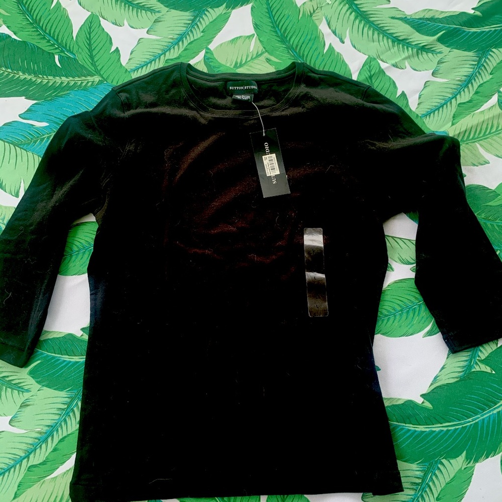 Black long sleeve shirt from Bloomingdales